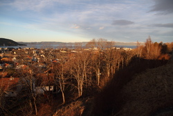 Pohled na Trondheim a moře